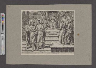 [Der Hohepriester entlässt Petrus und Johannes mit einer Warnung]
