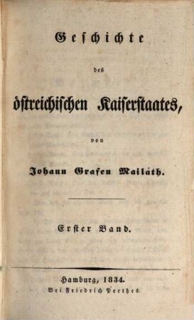 Geschichte von Östreich, 1