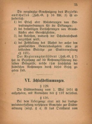 VI. Schlußbestimmungen