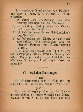 VI. Schlußbestimmungen