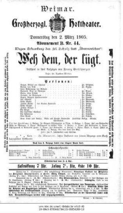 Weh dem, der lügt