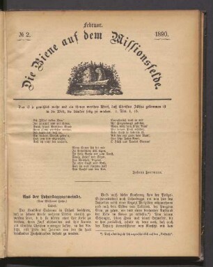 N° 2. Februar. 1890