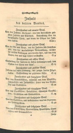 Inhalt des dritten Bandes.