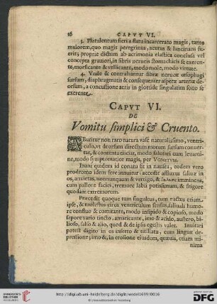 Capvt VI. De Vomitu simplici & Cruento