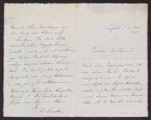 Schreiben an Hermann Muthesius (Brief)