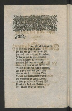 [Herr Bohn lät Syne Brut van Dage sick antruen ...]