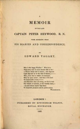 Memoir of the late Captain Peter Heywood, R. N.