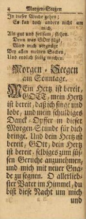 Morgen-Seegen am Sonntage