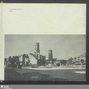 Von Bomben und Feuer zerstört