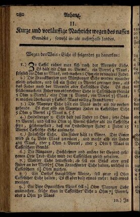 II. Kurze und vorläuffige Nachricht wegen des nassen Gemäses [...]