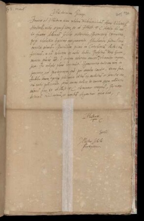 Prüfungsbericht; betrifft den Schüler Hans Ludwig von Harstall; mit Vermerk des Landgrafen; 1617 März 15