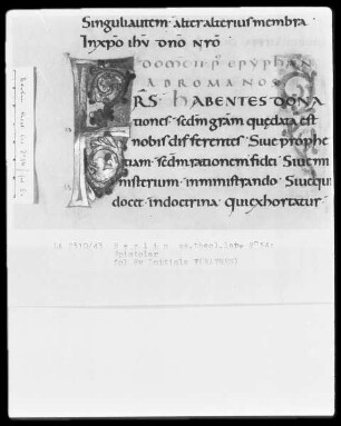 Epistolar aus Trier — Initiale F(RATRES), Folio 8verso