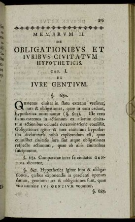 Membrum II. De Obligationibus Et Iuribus Civitatum Hypotheticis