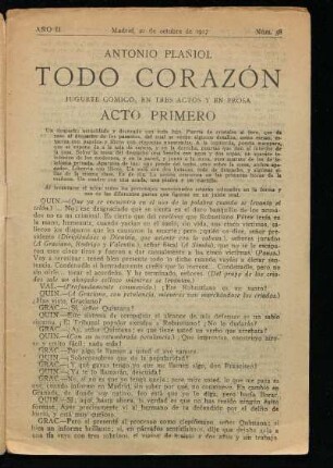 Todo corazón : juguete cómico, en tres actos y en prosa