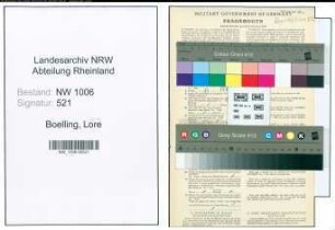 Entnazifizierung Lore Boelling , geb. 10.12.1920 ()