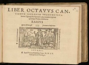 Liber octavus cantionum sacrarum ... quinque et sex vocum. Bassus