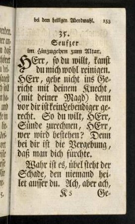 153-190, Gebete bei dem heiligen Abendmahl. Gebete nach den heiligen Abendmahl. Abendsegen nach dem heiligen Abendmahl. Confirmationslied.