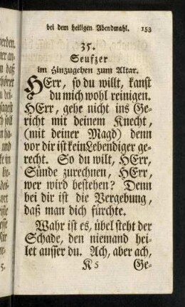 153-190, Gebete bei dem heiligen Abendmahl. Gebete nach den heiligen Abendmahl. Abendsegen nach dem heiligen Abendmahl. Confirmationslied.