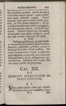 Cap. XIX. De Effectu Iurisiurandi In Statu Civitatis.