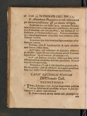 CAPUT DECIMUM NONUM. De Themate Coeli.