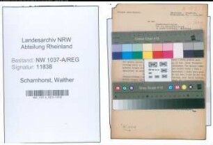 Entnazifizierung Walther Scharnhorst , geb. 19.10.1902 ()