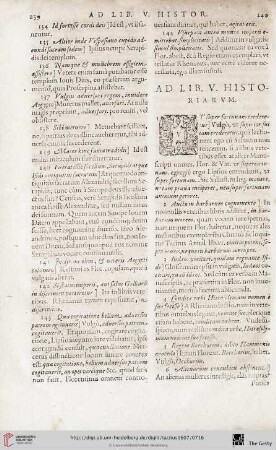 Ad Librum V. historiarum notae