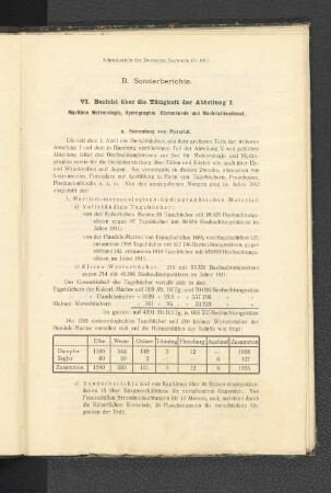1. Maritim-meteorologisch-hydrographisches Material