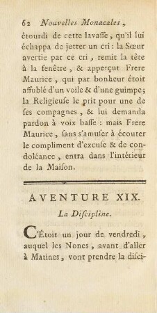 Aventure XIX. La Discipline