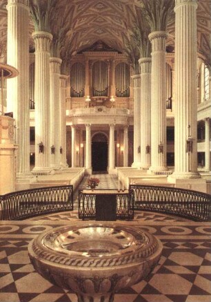 Leipzig, St. Nikolaikirche: Blick zur Orgel, Friedrich Ladegast 1856-59, Umbau 1902 durch Wilhelm Sauer
