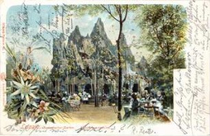 Leipzig, Zoologischer Garten : Aufstieg zur Alm [Officielle Postkarte]