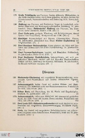 Diverses (Nr. 186-192)