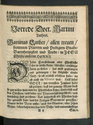 Vorrede Doct. Martini Lutheri.