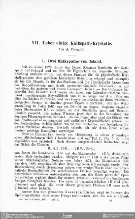 Ueber einige Kalkspath-Krystalle