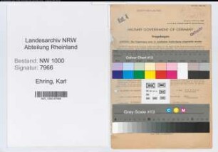Entnazifizierung Karl Ehring, geb. 03.01.1900 (Bergassessor)