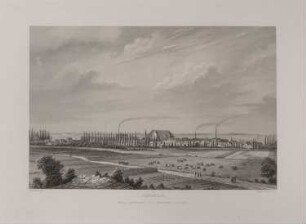 Pritzwalk: Stadtansicht von Südosten (Brandenburgisches Album, Blatt 36)
