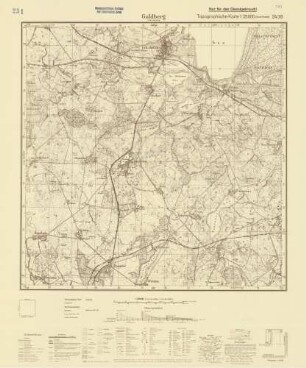 2438 Goldberg in Mecklenburg, Topographische Karte 1:25000 (4cm - Karte)