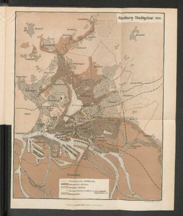 Karte: Hamburg-Stadtgebiet 1908.