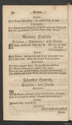 Zehender Eintritt.
