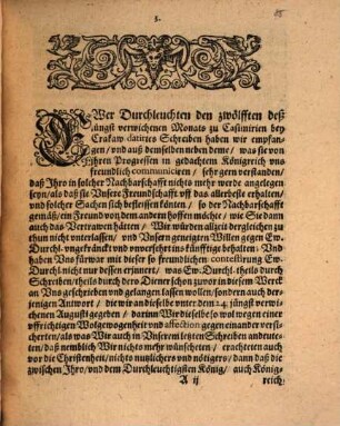 Ihrer Kaiserlichen Mayestät Schreiben, An den König in Schweden, Vnter dem 16. Novembr. 1655. vff dasjenige, so unter dem 12. Octobr. mit Anbietung einer gütlichen interposition, den zwischen Poln vnd Schweden entstandenen Streit hinzulegen, war abgegangen