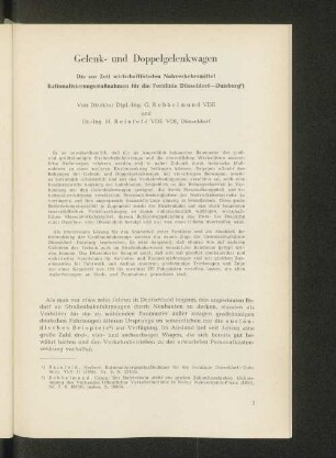 Gelenk- und Doppelgelenkwagen