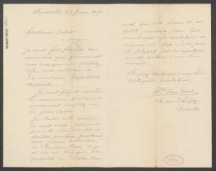Brief an B. Schott's Söhne : 23.06.1907