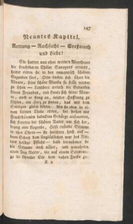 Neuntes Kapitel. Rettung - Rachsucht - Großmuth und Liebe!
