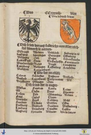 Disz seind herczog friderichs von österreich stet...