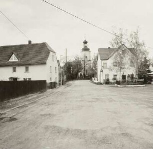 Ortsteilansicht mit Pfarrkirche Kieritzsch