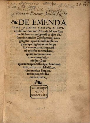 De emendatione ecclesiae libellus