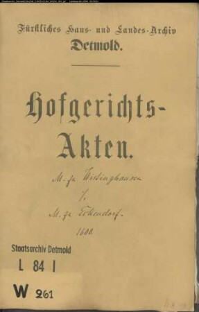 Wistinghausen, Jobst Meier zu gegen Henrich Meier zu Eckendorf - Schuldforderung