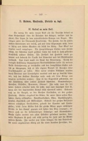 E. Reden, Aufrufe, Briefe u. dgl.