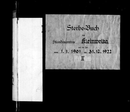 Sterberegister Kleinwelka