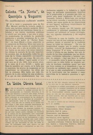 Cabaña "La María", de Querejeta y Daguerre : Un establecimiento realmente modelo