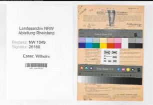 Entnazifizierung Wilhelm Esser , geb. 13.11.1898 (Postbeamter)